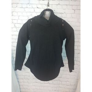 Debbie Morgan VINTAGE Women's PLUS Size 3X Black Cowl Neck Knit Sweater.